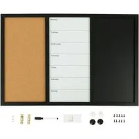 relaxdays Magnettafel Kombitafel 3in1 mit Zubehör, (20-tlg), 90x60 cm