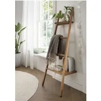 Destiny Handtuchhalter SPA & LIVING, Handtuchleiter mit 2 Regalflächen, 51x39x147 cm, Teak