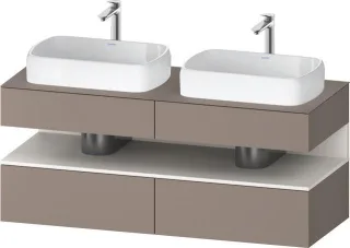 Duravit Qatego Konsolenwaschtischunterbau wandhängend Basalt Matt 1400x550x600 mm - QA4767084430000 QA4767084430000