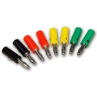McPower Rundstecker Bananenstecker-Set, 4mm, 4 Farben, 8-teilig