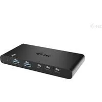 KVM HDMI Docking Station, Dockingstation schwarz, 2 Ausgangsgeräte, Power Delivery 2x 100W, HDMI