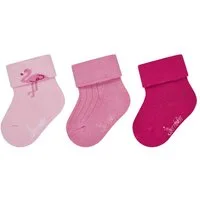 Sterntaler® Basicsocken Baby Socken 3er-Pack Flamingo (3-Paar, 3er-Pack) Baby Socken 3er mit Umschlag, Innenfrottee, weich, warm, atmungsaktiv