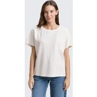 TOM TAILOR T-Shirt T-Shirt Loose Fit Scuba T-Shirt mit Brusttasche