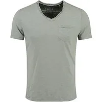 Key Largo T-Shirt Water vintage Look uni Basic MT00780 V-Ausschnitt unifarben kurzarm slim fit