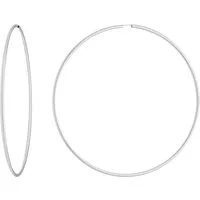Schmuck Krone Paar Creolen Paar Creolen rund sehr groß XXXL aus 925 Silber 99x2mm, Silber 925