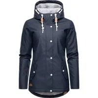 Ragwear Regenjacke Marge warm gefütterter Damen Winter Regenmantel