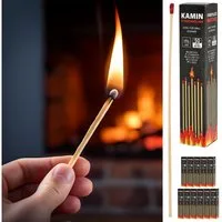 CEPEWA Feuerzeug XL Kaminstreichhölzer 600er Pack L20cm 5x21,5x5cm Holz Karton Zündholz