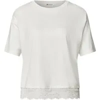 STREET ONE Kurzarmshirt short shirt w.lace bottom
