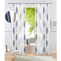 OTTO home Gardine Dimona (2 St), Kräuselband, transparent, Voile, 2er-Set, Bestseller, Polyester, Wellen