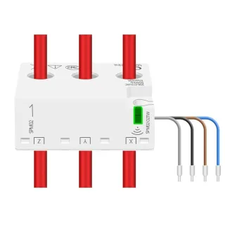 Zemismart 3 Phase WiFi Energy Meter Smart Power Consumption Monitor Max 63A Measure Alarm 208V-415V works with Tuya Smar