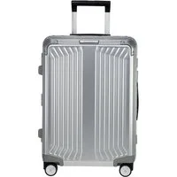 Samsonite Hartschalen-Trolley LITE-BOX ALU, 4 Rollen, aus Aluminium, mit voll gefüttertem Innenraum, mit Kantenschutz