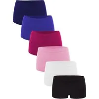 Fabio Farini Panty Damen Hipster Boxershorts - Frauen Unterhosen Slip Set Seamless (Packung, 6-St) angenehmes Tragegefühl ohne Seitliche Nähte