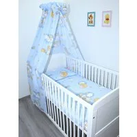 Primawela Babybettwäsche Bettset mit Bettwäsche Vollstoff Himmel Baby Kinder, 7 teilig