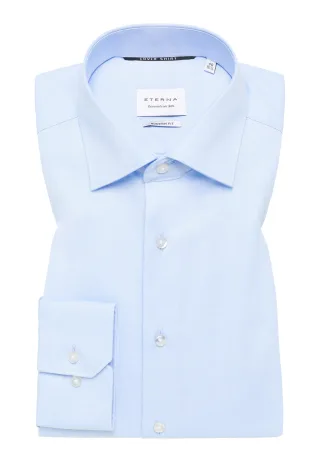 ETERNA - Cover Shirt Twill super langer Arm (72 cm) hellblau - Gr. - 40/Langarm - 72cm