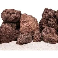 Aquaone Aquarium Aquarium Natursteine Lavastein rot 25 Kg Mix Größe M bis XL