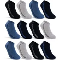 sockenkauf24 Sneakersocken 8 I 12 I 20 Paar SPORT Sneaker Socken Herren Baumwolle (16777, 12-Paar, 35-38) Atmungsaktiv - 16777 WP