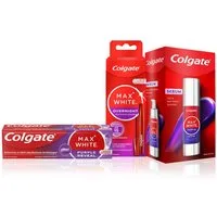 Colgate Zahnbleaching-Kit Max White Midnight Magic Purple Routine Advanced Whitening Set 3teilig, Sofortige optische Farbkorrektur