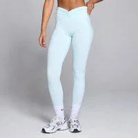 MP Damen Tempo Leggings mit geraffter Vorderseite – Babyblau - L