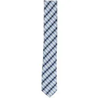 Fabio Farini Krawatte karierte Herren Schlips - Krawatte in 6cm oder 8cm Breite (ohne Box, 1-St., Kariert) Schmal (6cm), Hellblau/Dunkelblau/Weiß