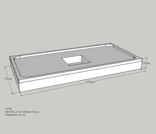 Neuesbad Wannenträger für Kaldewei Scona 750x1500x23 SD24084