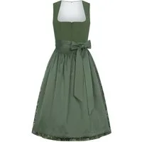 Nübler Dirndl Midi Dirndl Rezi in Oliv von Nübler - Rocklänge 70 cm