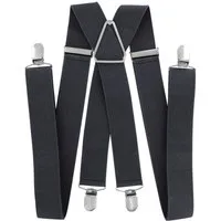 axy Hosenträger Herren Hosenträger 4 Stabile Clips X-Form 3,5cm Breit verstellbar und elastisch 120cm Lang