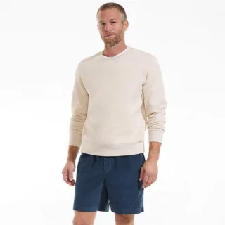 Feincord-Shorts mit Dehnbund, 18 cm, Herren,  Blau, Baumwolle, by Lands' End