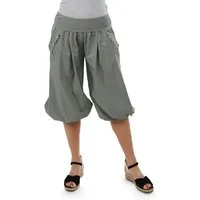 malito more than fashion Caprihose malito Damen Pumphose Capri 23286P kurze low waist Aladinhose Caprihose in Unifarben Einheitsgröße