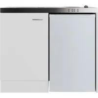 Flex-Well Pantryküche Pantry, Gesamtbreite 100 cm, mit DUO Kochfeld und Kühlschrank