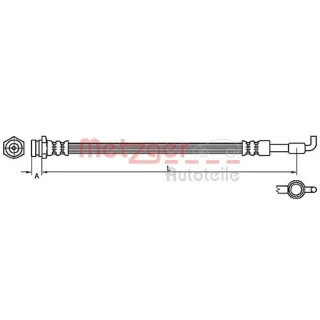 Metzger Bremsschlauch hinten Mazda 6 GH