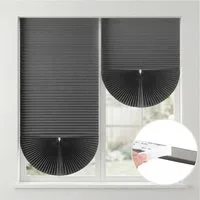 Sekey Plissee 2pcs ohne Bohren zum Kleben Rollo Dachfensterplissee Klebefix Plissee, Klebefix Plissee, 2er-Set, Innovative Klebemontage, Individuell formbar, Kürzbar