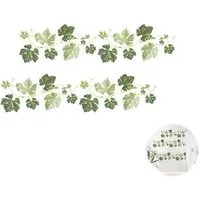 KINSI Wandtattoo 2 Stück Efeu Wandtattoo, Grüne Blatt Wandaufkleber, PVC, 16x30cm (2 St), für Schlafzimmer Büros Sofa Hintergrund Hause Wanddeko