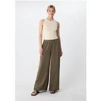 comma Chinos Hose Palazzo-Hose aus Satin mit Elastikbund