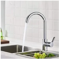 HOMELODY Spültischarmatur Wasserhahn Küche Hochdruck Küchenarmatur Messing Spültischarmatur 360° Schwenkbare Mischbatterie Armatur Küche chrom