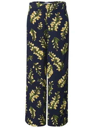 Street One - Culotte mit Blumenmuster blau - Gr. - 28