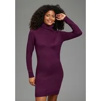 KangaROOS Strickkleid auch in großen Größen, figurbetonte Passform, Mini-Länge, Langarm