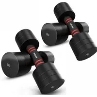 NEOLYMP Kurzhantel 2er Set verstellbare Kurzhanteln 1,75 - 10 kg – verstellbare Hanteln, (Kurzhanteln aus massivem Stahl mit rutschfestem Schaumstoffgriff)