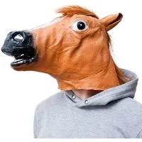 Goods+Gadgets Verkleidungsmaske Pferdemaske Tier-Maske aus Latex Fancy Dress, Karneval & Halloween Pferde Kostüm