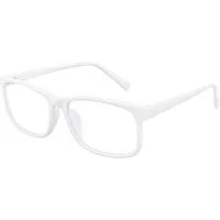 LuxusKollektion Sonnenbrille Brille Nerdbrille Fake Ohne Stärke Damen Herren UV400 PO2 Mattweiß