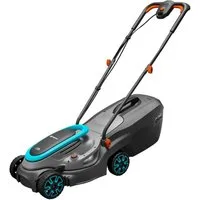 GARDENA Akkurasenmäher Akku-Rasenmäher-Set PowerMax 32/18V, Ready-To-Use, bis 200m², 320 cm Schnittbreite, hochwertiger Rasenmäher inkl. Akku und Ladegerät
