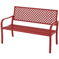 COSTWAY Gartenbank, Sitzbank für 2-3 Sitzer, 127 x 62 x 86 cm