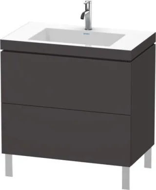 Duravit L-Cube c-bonded Set bodenstehend Graphit Supermatt 800x480x698 mm - LC6937O8080 LC6937O8080