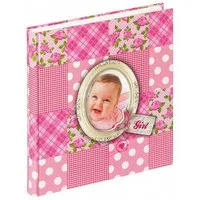 Walther Design Fotoalbum Baby Fotoalbum PATCHWORK GIRL - 30,5 x 28 cm Mädchen