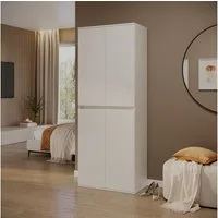 Vicco Kleiderschrank Claus, Weiß, 74 x 191.5 cm mit 4 Türen (1-St)