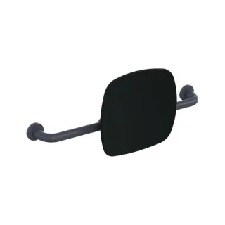 Hewi 801 Rückenstütze 801.51B916392 Wandabstand 150mm, matt, Lehne tiefschwarz, anthrazitgrau