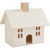 VBS Dekoobjekt Deko Holzhaus, 14x14x10,5cm