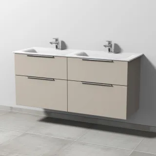 Sanipa 3way Waschtischunterbau zu Ideal Standard Connect Air Waschtisch mit 4 Auszügen, Kaschmir-Mat UP6441U