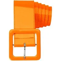 Widmann S.r.l. Kostüm Neon Lack Gürtel für Damen 124 x 5,5 cm, Orange