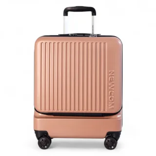 Robuster EasyJet Ryanair Handgepäck-Reisekoffer, 39 x 26 x 51,5 cm, Rosa, vorne offen