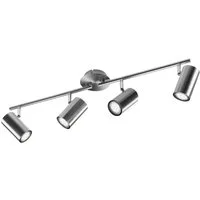 meineWunschleuchte LED Deckenstrahler, LED wechselbar, Warmweiß, Innen Licht-Strahler 4-flammig für die Decke, Spots drehbar Breite 70m